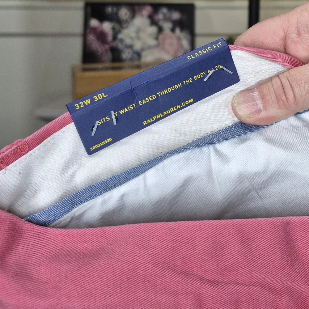 Ralph Lauren Men's Chinos in Vibrant Pink 32x30. 1213/1687 - Picture 4 of 6